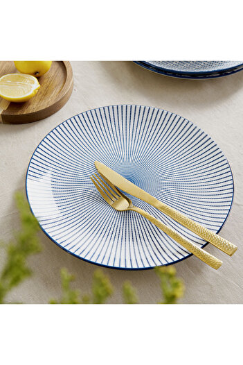 Other Plate | NAVIA | Dinner plate, navy blue with brown rim | 27 cm | 927311