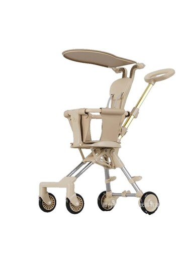 LEIBOO Foldable Sport Stroller, 1-3 Years, Reversible, Seat Belt, 4 Wheels, Sun Canopy, 5