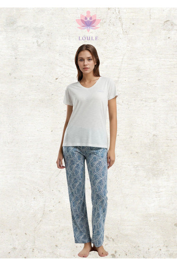 Loule Women's Clothing Short Sleeve Pajama Set L1.Ar.320.9.001