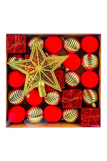 OEM Christmas Tree Globes, Red, 26 pcs/set
