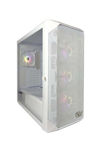 GTW هيكل كمبيوتر للألعاب، مراوح B4 بيضاء، GT-F7CW004