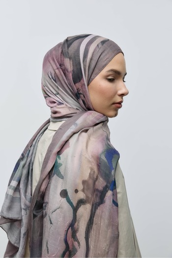 Modakaşmir Natura Pattern Bamboo Shawl