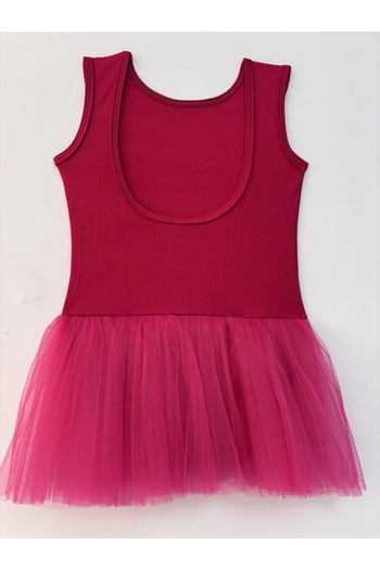 LULLY KİDS Girls' Sleeveless Tutu Skirted Ballet and Gymnastics Leotard