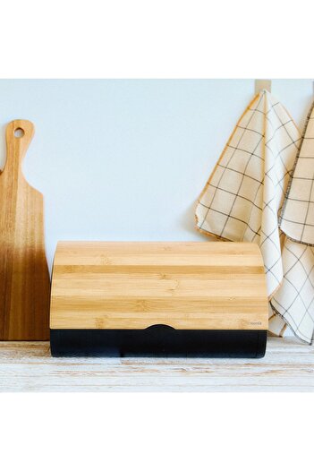 Other Bread bin | RAKEL | rounded black | 38x25x21 cm | 806761