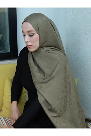 Modakaşmir Silky Jacquard Series Amber Pattern Shawl