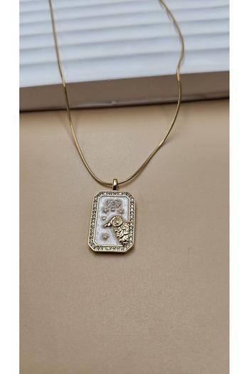 AURA Aries Zodiac Steel Necklace