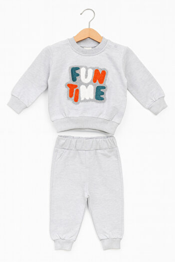 For My Baby Embroidery Detailed Baby Boy 2-Piece Set