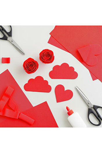 ALPJOY Red Krapon Paper 50X200 cm Colored Grapon Paper 10 Pack