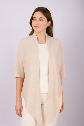 Sebir Moda Single Color Knitwear Triangle Shawl