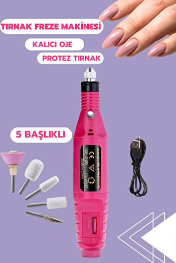 Uni zer 5-Head Electric Nail File Machine Permanent Nail Polish Removal Sander Manicure Pedicure Tool