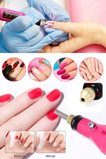 Uni zer 5-Head Electric Nail File Machine Permanent Nail Polish Removal Sander Manicure Pedicure Tool