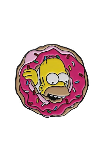 Miniso XZ1915 Funny Animation The Simpsons Brooch Homer Marge Bart Metal Badge Lapel Pin Backpack Accessori