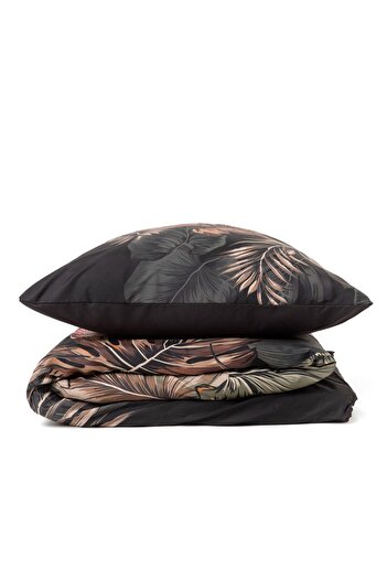 Other Bedding set | FONCE | microfiber black with leaves | 160x200 + 2*70x80 cm | 825496