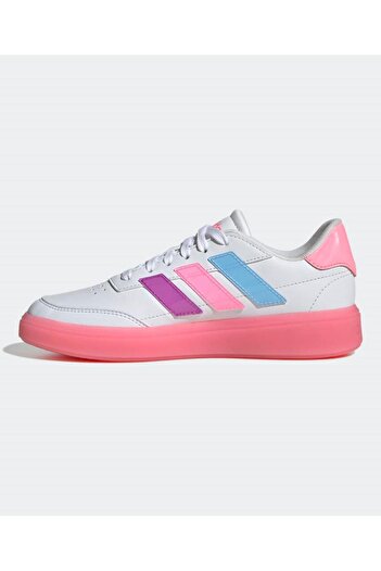 adidas Courtblock Shoes Junior - White/Pink