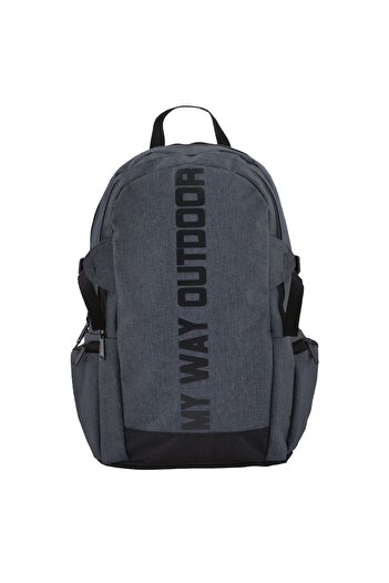 SHOPIENS Sports Backpack, My Way Outdoor, Gray, Capacity 44cm, Multiple Compartments, Adjustable Straps, MYONNA