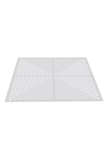 SHOPIENS Modular Puzzle Carpet, Dots Pattern, Set of 4 Pieces, Gray Color, Dimensions 61.5x61.5x0.9 cm, MYONNA IT