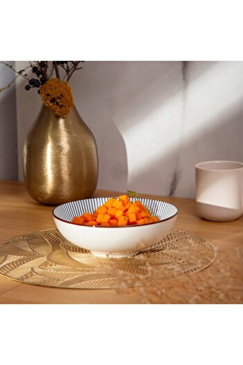 Other Bowl | NAVIA | navy blue with brown rim | 21 cm | 895505