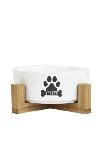 Other Bowl | TREATS | for dogs S with bamboo base | 13x7 cm | 884356