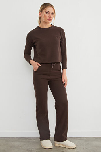 Fulla Moda Basic Crew Neck 2 Piece Set