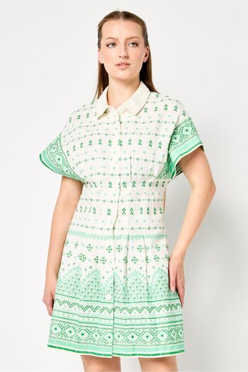 Maje Women Embroidered Shirt Dress, Multicolor