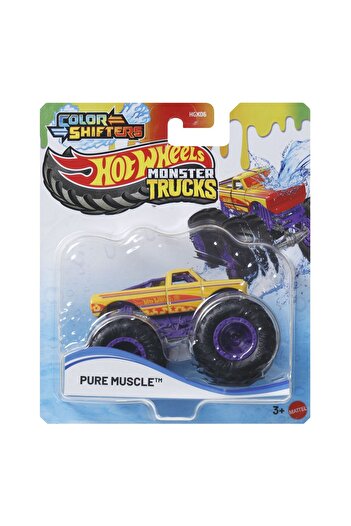 HOT WHEELS MONSTER TRUCK PURE MUSCLE WITH COLOR CHANGERS 1 TO 64 SCALE