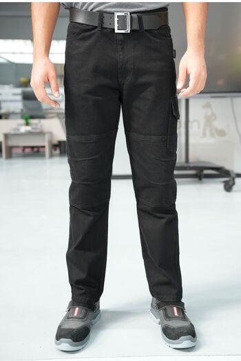 Uniprom Pantaloni de lucru din denim Titan Flex Model Negru