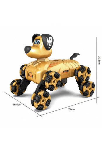 Generic Stunt Dog 2.4GHz Remote Control Robot Toy – 360° Spins, Music, LED Lights & Rechargeable Fun
