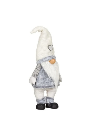 OEM Christmas decorative figurine, size 27 x 19 x 70 cm, Gnome with gray sweater
