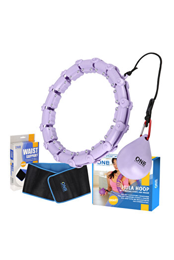 Other SET HULA HOOP OHA02 VIOLET WITH WEIGHT ONE FITNESS + WAIST SUPPORT BR160