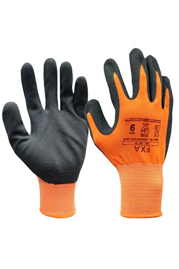 Other Work gloves size 9 nitrile foam coating orange Prevents oil from penetrating the glove Breathabl
