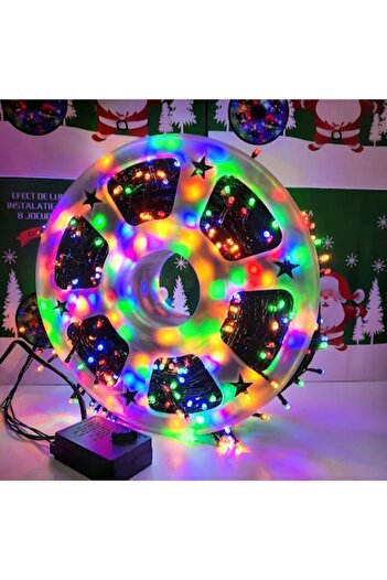 HYT Christmas Lights ®, Roll Type, Length 20 m, With 8 Light Games, 220V Power Supply, IP44 Protect