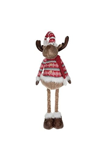 OEM Christmas decorative figurine, size 40 x 23 x 80-95 cm, telescopic legs, Reindeer with cardigan