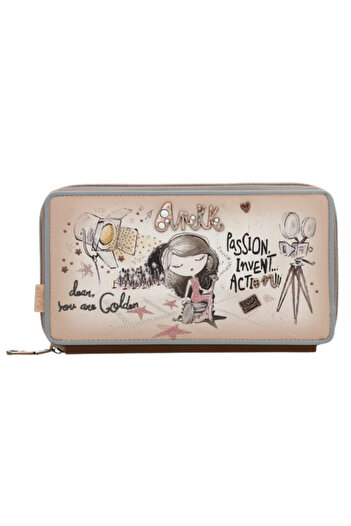Anekke Casual wallet, women's, 38709-916, gray, -leather