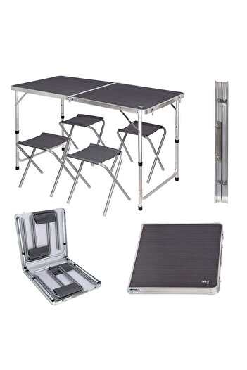 Other NC1633 TABLE AND CHAIRS SET DARK GREY NILS CAMP