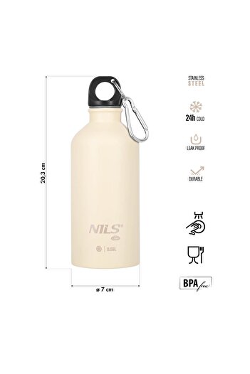 Other NC3801 TRAVEL BOTTLE 550ML BEIGE NILS CAMP