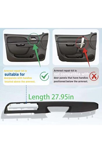 Generic Passenger Door Handle Right GMC Yukon Avalanche Tahoe 2007-2013 Black