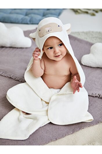 Next Baby Jojo Maman 100% Cotton Lamb Patterned Baby Towel