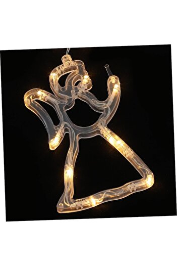 Glow Goods Christmas Luminous Decoration for Window, Angel Design with 10 Warm White LEDs, IP20, 16 cm x 20, 5