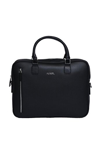 Fossil Unisex Vegan Leather 15.6 Inch Vertical Zippered Briefcase with Laptop Compartment