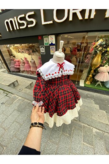 Miss Lorin Kids Plaid Christmas Children's Dress