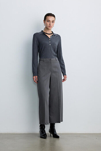 BE BLUE Gray Short Straight Fit Pants