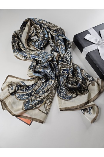 sem oyuncak Luxury Voile Silk Shawl Hijab Foulard Scarf Shawl Ethnic H Pattern 70 X 180 cm