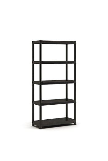 Keter Plastic shelf Keter, for storage, 5 shelves, 182 x 90 x 40 cm, 55 kg/shelf, gray