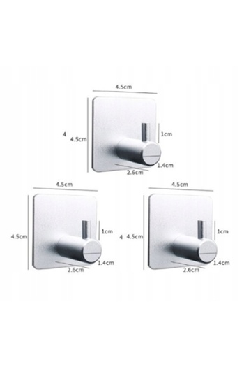 Other Set 3 suporturi metalice pentru prosoape de baie, argintii