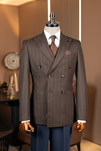 Terziayhan Striped Double Breasted Jacket