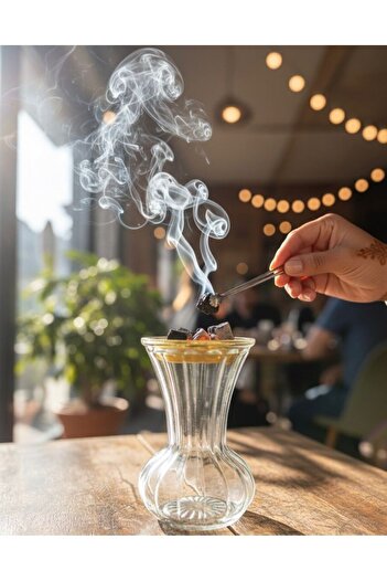 Generic Transparent glass incense burner with a modern design