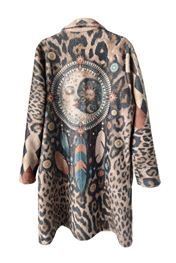 OEM Palton casual dama animal print Mystic, M/L