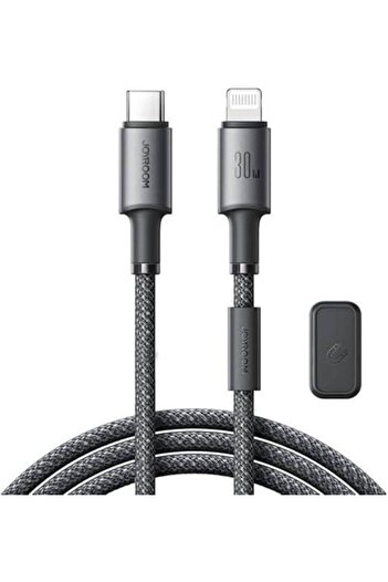 Joyroom S-A 50 Type-C to Lightning 30 W PD Fast Charging Data Cable - 1.2m - Black Magnetic Base