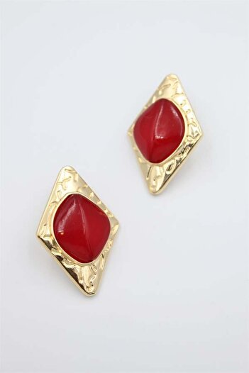 Royaleks Triangle earrings - red