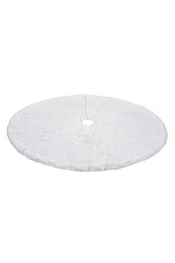 OEM Christmas decorative skirt, 90 cm diameter, white fur imitation